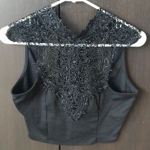 Black crop top